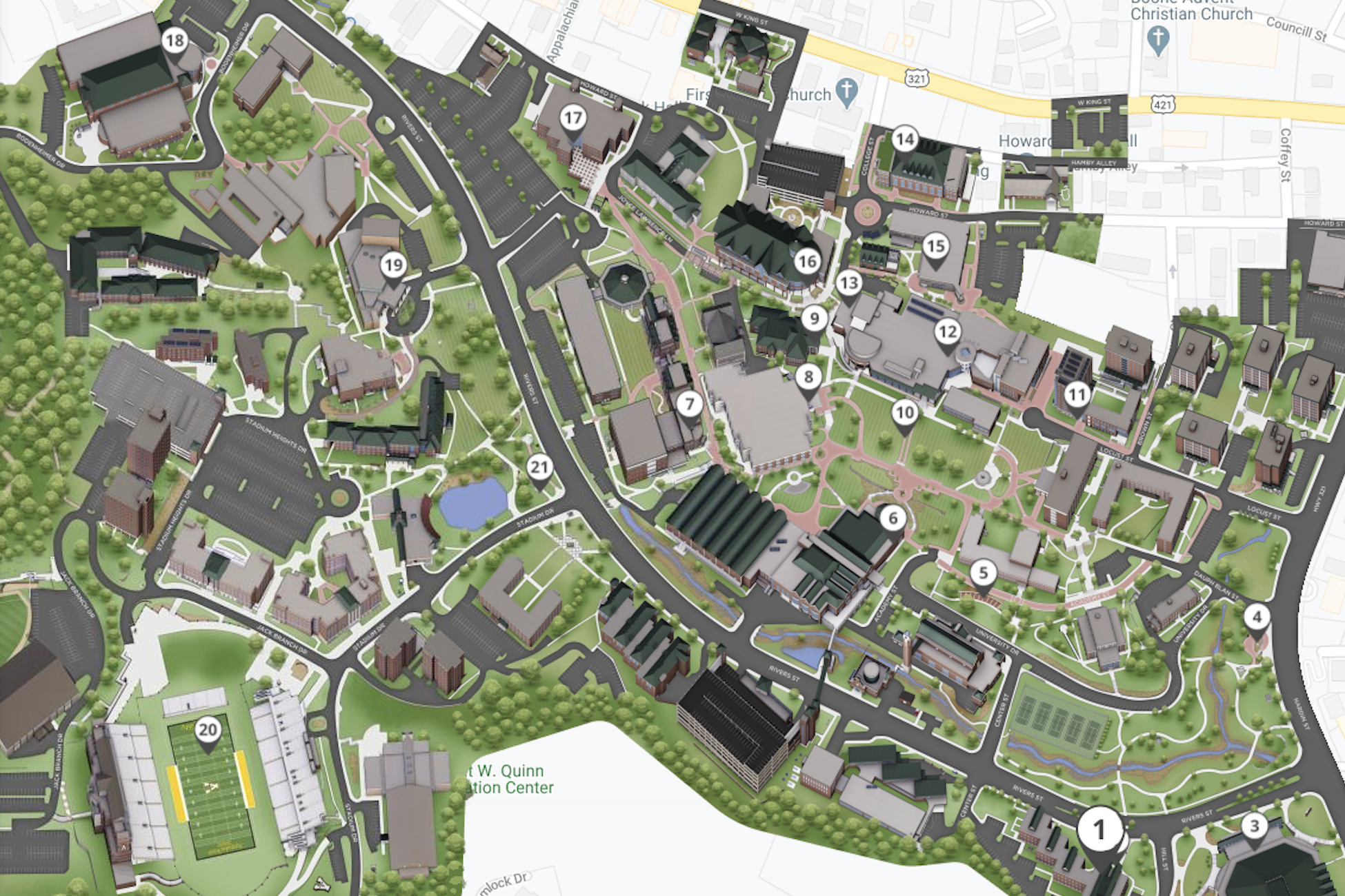 app state campus map​